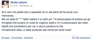 Marò, il drammatico sfogo di Giulia Latorre: «Papà ha un’ischemia, un’altra bella notizia… E l’Italia che fa?»
