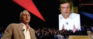 Storica lite in diretta tra Santoro e Travaglio: vera rottura o “sceneggiata” per fare audience?