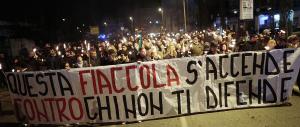 Una fiaccolata di destra: duemila persone contro i campi Rom a Roma nord