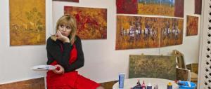 Alessandra Mussolini scopre la pittura e si mette in mostra (gallery)