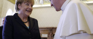 Per la terza volta Merkel in udienza dal Papa: si convertirà come Blair?