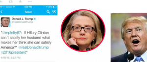 Con un Tweet al veleno Donald Trump affonda Hillary Clinton. E poi si scusa