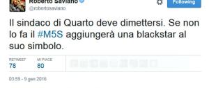 Voti & camorra, Saviano chiede le dimissioni del sindaco di Quarto
