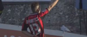 Di Francesco jr segna ed esulta con il saluto romano (video)