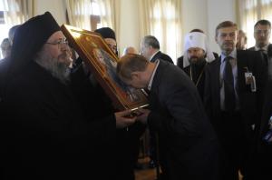 Russian President Vladimir Putin visits Mount Athos