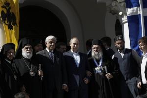 Russian President Vladimir Putin visits Mount Athos