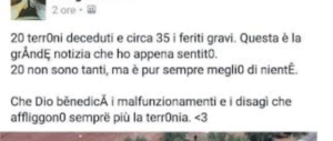Choc senza fine, qualcuno posta sul web insulti alle vittime del disastro