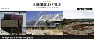 Grillo annuncia: “No alle Olimpiadi”. Le sorti di Roma si decidono su un blog