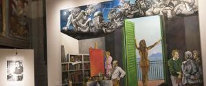Un momento dell'inaugurazione della mostra ''Guttuso. Inquietudine di un Realismo'', nella Galleria di Alessandro VII al Quirinale