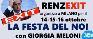 “Festa del No” a Milano, Fratelli d’Italia chiama a raccolta tutto il centrodestra