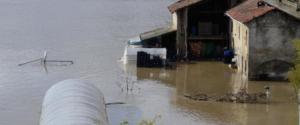 L'esondazione del fiume Bormida a Strevi (Alessandria), 25 novembre 2016. ANSA/DINO FERRETTI