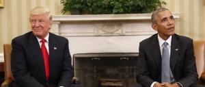 Un thè alla Casa Bianca. Trump: «Però, questo Barack è un gran brav’uomo…»