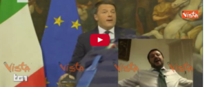 Il ciaone di Salvini a Renzi in diretta Fb durante il discorso d’addio del premier (VIDEO)