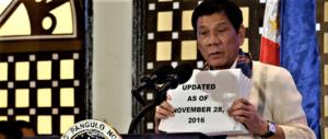 Filippine, Duterte evoca la legge marziale per sconfiggere i narcos