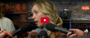 Giorgia Meloni: «Dopo il voto niente inciuci o alleanze col Pd» (video)