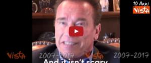 Clima, Schwarzy contro Trump: Terminator ha paura dell’aria che respira (VIDEO)