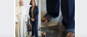 La Boldrini dal Papa in ciabatte. L’ira della Meloni: «Una mancanza di rispetto»
