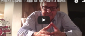 Sgarbi querelato dalla Raggi insiste: «Sei un insulto a Roma». Il video su Fb è virale (VIDEO)