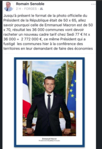 Per la nuova foto di Macron cambio di cornici per tutti i comuni francesi