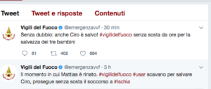 Ischia, anche Ciro è salvo. I tre fratellini estratti vivi dalle macerie