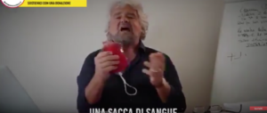La gaffe del “milionario” Grillo: «Finanziate il M5S, ci serve il vostro sangue» (video)