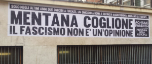 Mentana a CasaPound: spunta uno striscione minaccioso dei “partigiani”