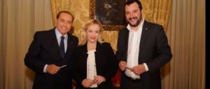 Berlusconi, Meloni e Salvini firmano il programma: noi d’accordo, puntiamo a vincere