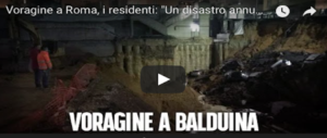 Voragine alla Balduina, l’ira dei residenti: il Comune sapeva e ci ha ignorato (Video)