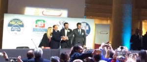 Meloni lancia il “patto di pietra”. Berlusconi: «Siamo 4 eroi, votateci»