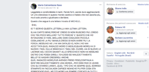 Su Fb la mamma del ragazzo suicida ha postato l'ultima lettera del figlio