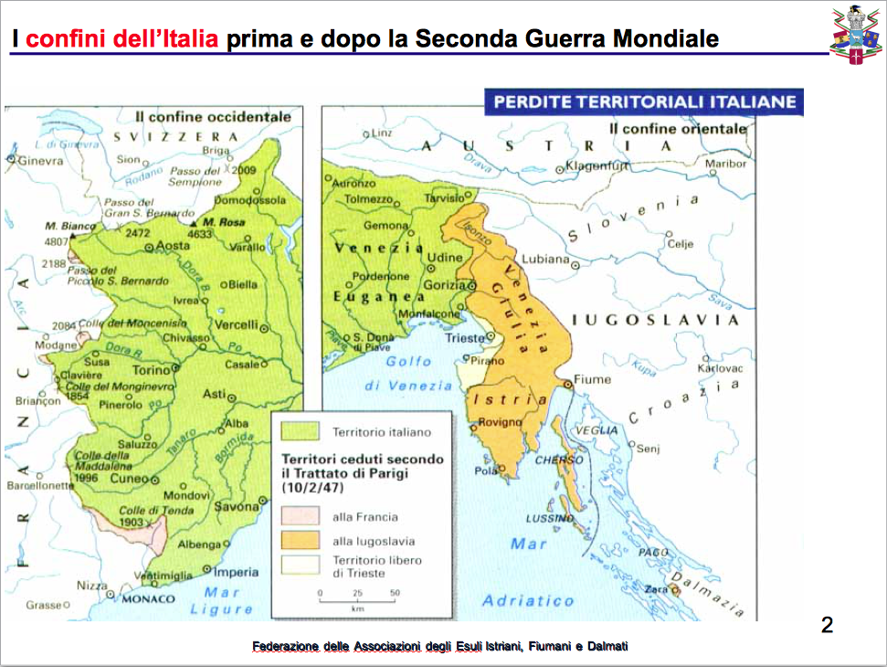 La mappa delle perdite territoriali italiane