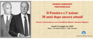 Diretta Live – Convegno su Almirante e Romualdi alla Fondazione di An