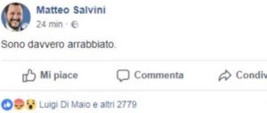 L’ira di Salvini per il no del Colle a Savona: «Sono davvero arrabbiato»