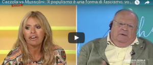 «Fate schifo»: delirio Cazzola contro la Mussolini: lei lo umilia così (video)
