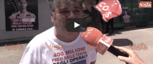 Ronaldo, protesta a Pomigliano. Gli operai: «Pagato con i soldi che levano a noi» (video)
