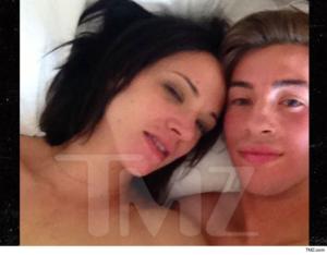 Asia Argento con l'attore Jimmy Bennet