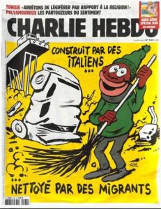 copertina Charlie Hebdo su crollo ponte