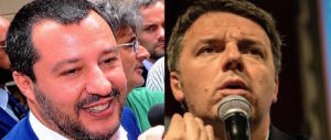 Salvini disintegra Renzi: «Rassegnati, sei un poltronaro amico dei banchieri»