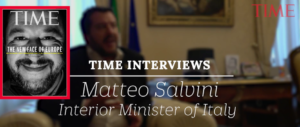 Il Time mette Salvini in copertina: «Il volto nuovo dell’Europa» (video)