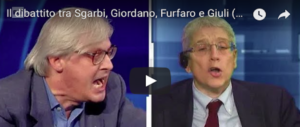 «Taci oca…Sei un deficiente»: Sgarbi a CartaBianca attacca Giordano alla giugulare (VIDEO)