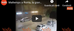 Roma imbiancata dalla grandine: autisti soccorsi dai sommozzatori (video)