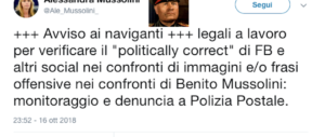 «Basta insulti liberi al nonno sul web». Alessandra Mussolini denuncia tutti