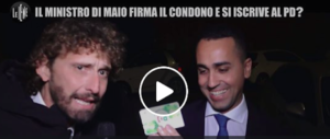 Le Iene sbeffeggiano Di Maio sul condono: meriti la tessera del Pd. E lo iscrivono (VIDEO)