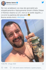 Salvini dal suo account Twitter