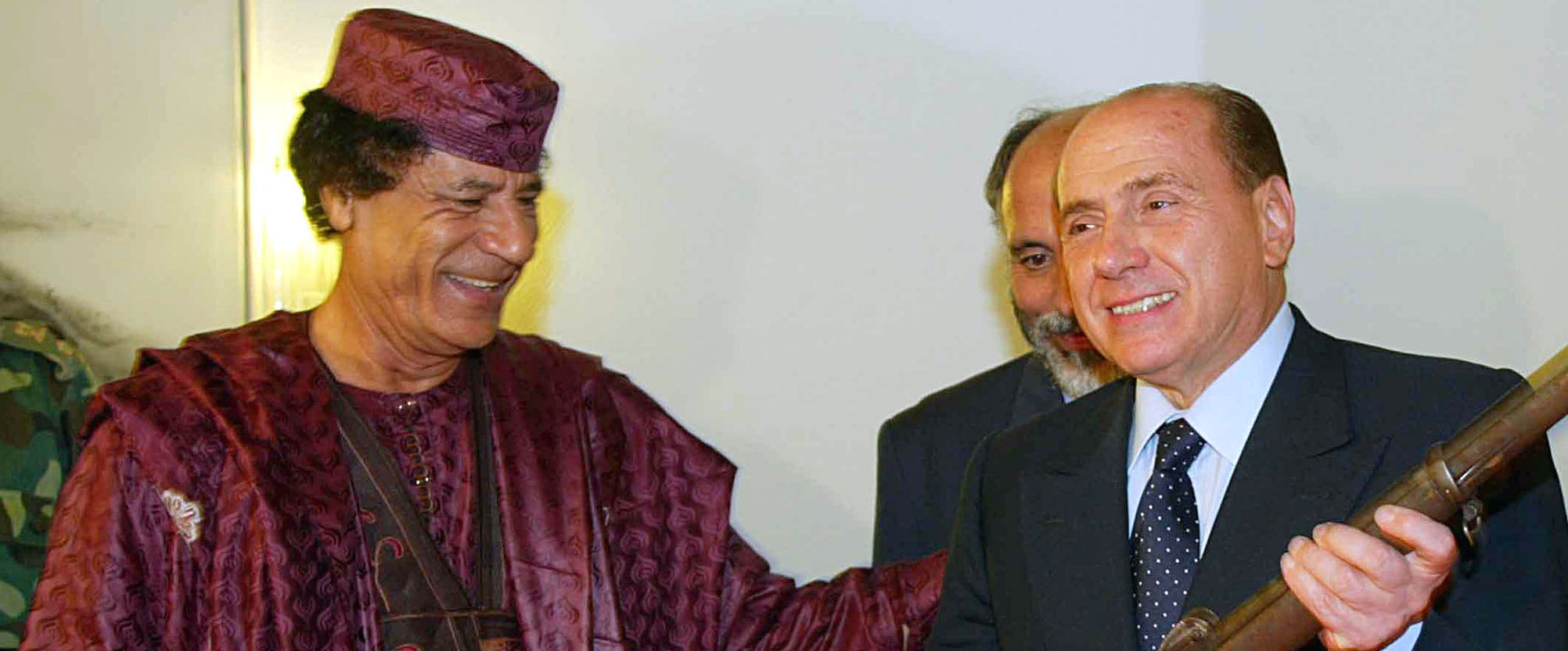 Gheddafi e Berlusconi in LIbia