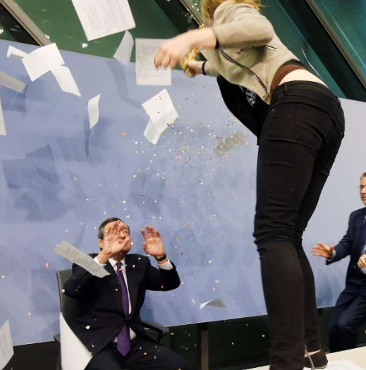 draghi lancio coriandoli