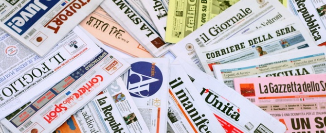 Le prime pagine dei quotidiani in edicola oggi 22 maggio 2015