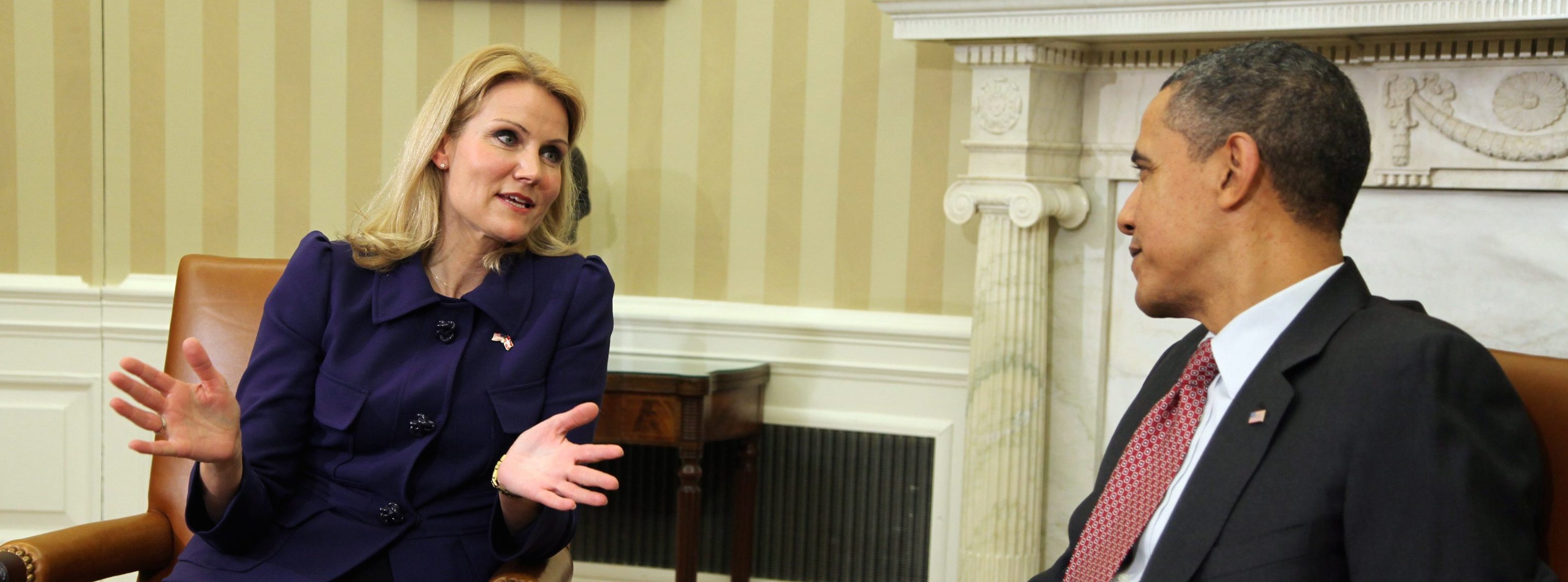 Helle Thorning-Schmidt con Barack Obama l'anno scorso