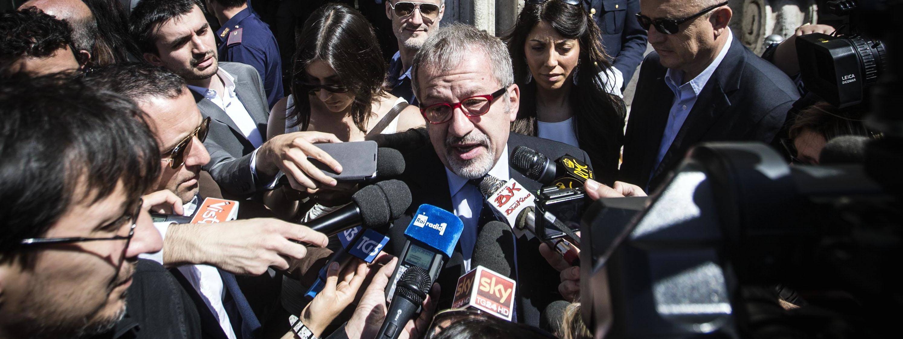 Roberto Maroni al termine del vertice sull'immigrazione