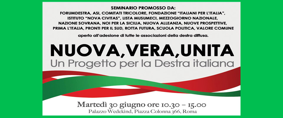 ForumDestra, seminario con quindici sigle per una #destraunita